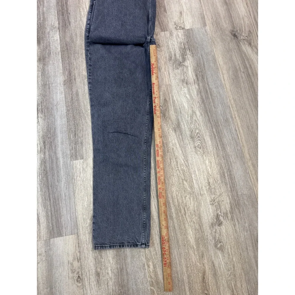 Abercrombie & Fitch Curve Love 90s Straight Mid Rise Jeans Washed Black 31 12L